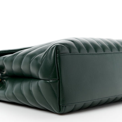 Saint Laurent Calfskin Y Quilted Monogram Medium Loulou Chain Satchel Olive 10 of 11