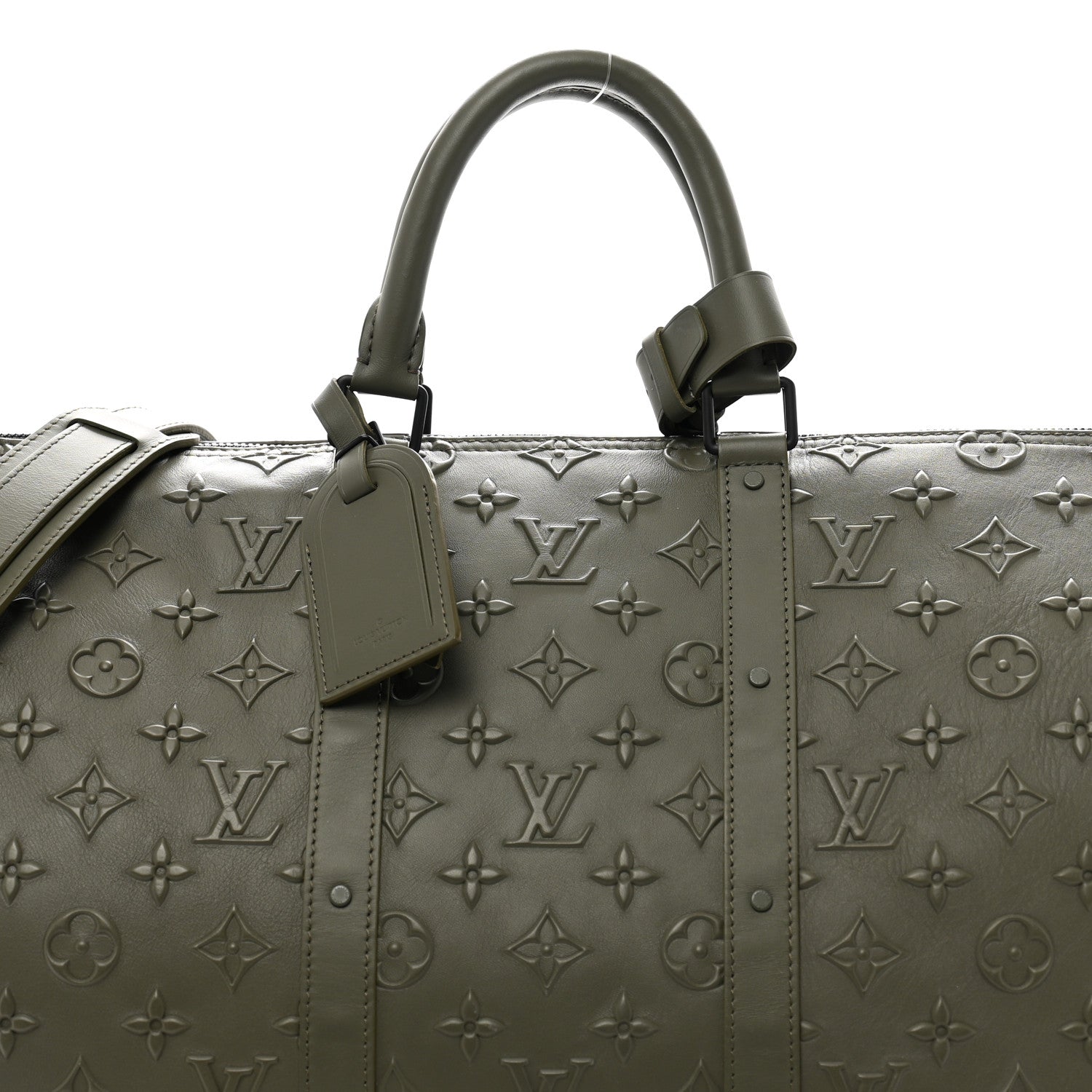 Louis Vuitton Monogram Seal Keepall Bandouliere 50 Khaki 6 of 10