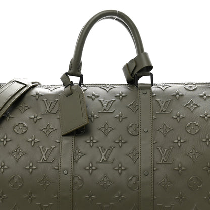 Louis Vuitton Monogram Seal Keepall Bandouliere 50 Khaki 6 of 10