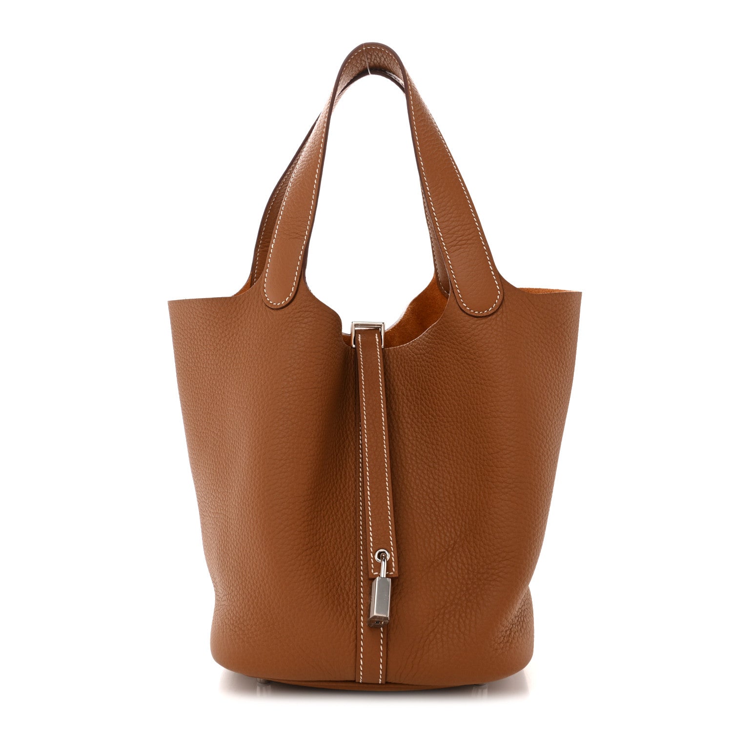Hermes Taurillon Clemence Picotin Lock 22 MM Gold 1 of 11