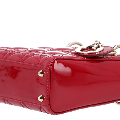 Christian Dior Patent Cannage Mini Lady Dior Red 10 of 10