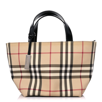 Burberry House Check Small Tote Black 1 of 10