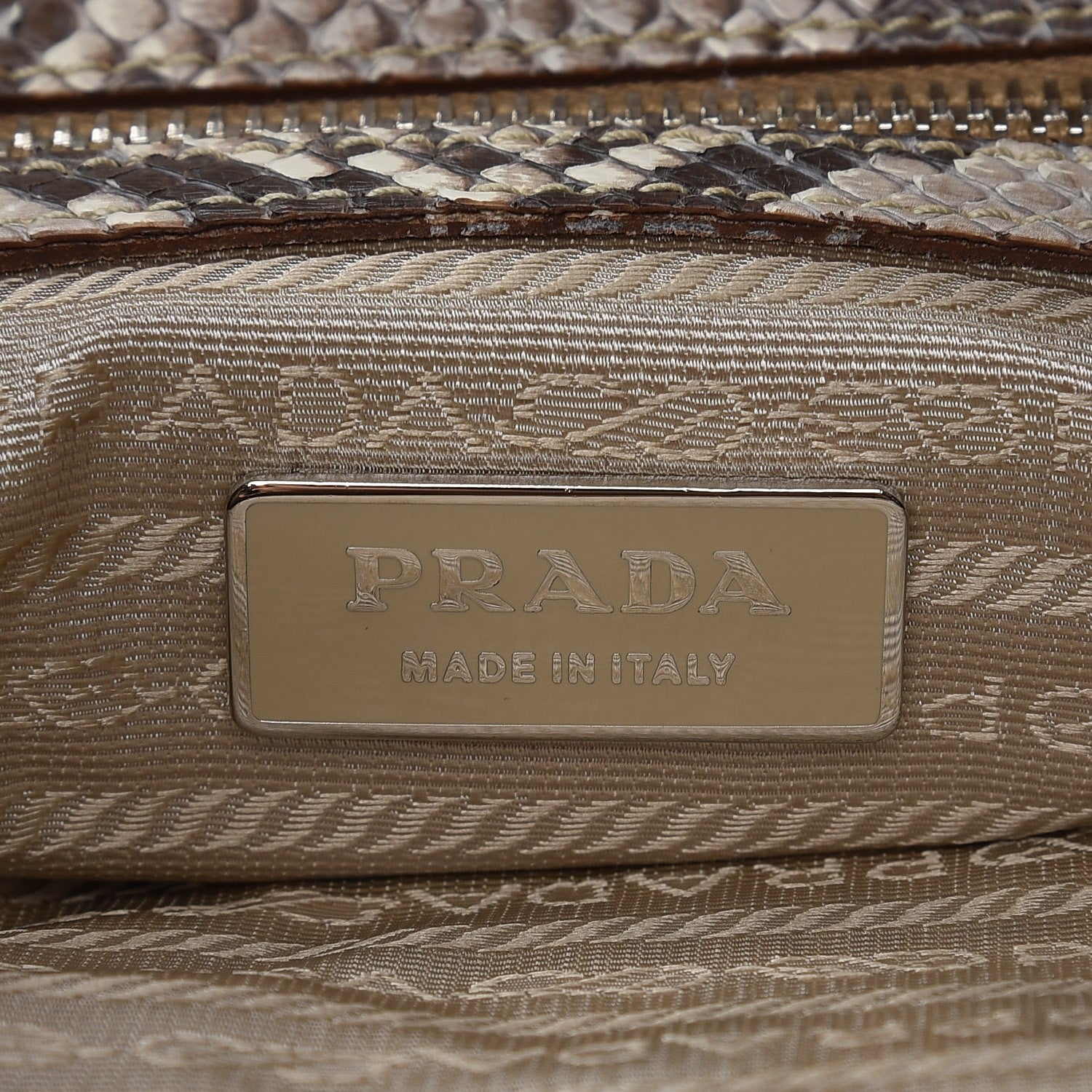 Prada Python Logo Hobo Roccia 6 of 7