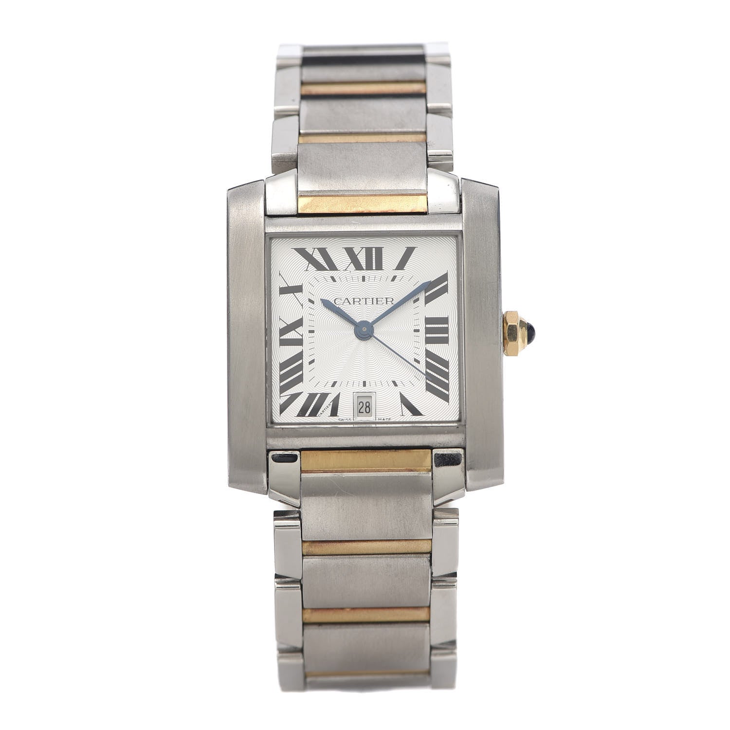 Cartier Stainless Steel 18K Yellow Gold 28mm Tank Francaise Automatic Watch 1 of 7