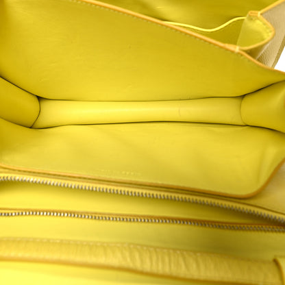 Celine Liege Calfskin Medium Classic Box Flap Bag Fluo Yellow 5 of 14
