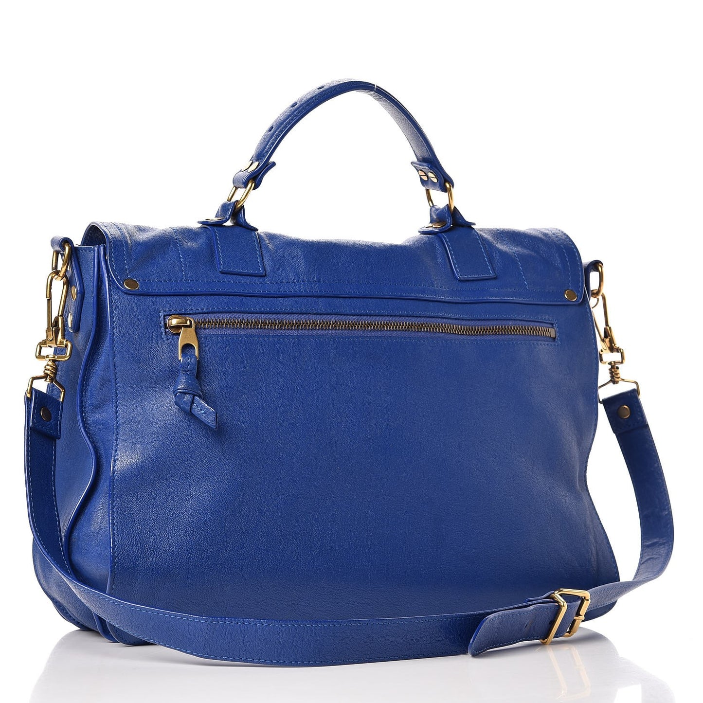 Lambskin PS1 Large Satchel Cobalt