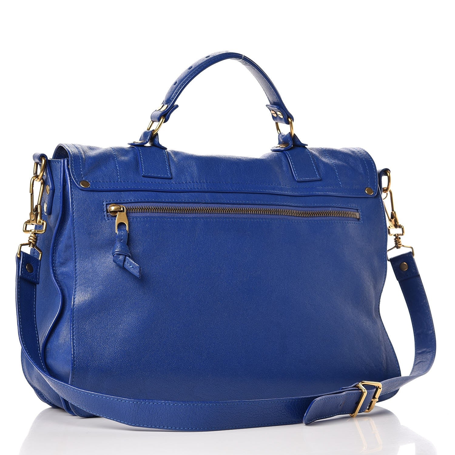 Proenza Schouler Lambskin PS1 Large Satchel Cobalt 3 of 9