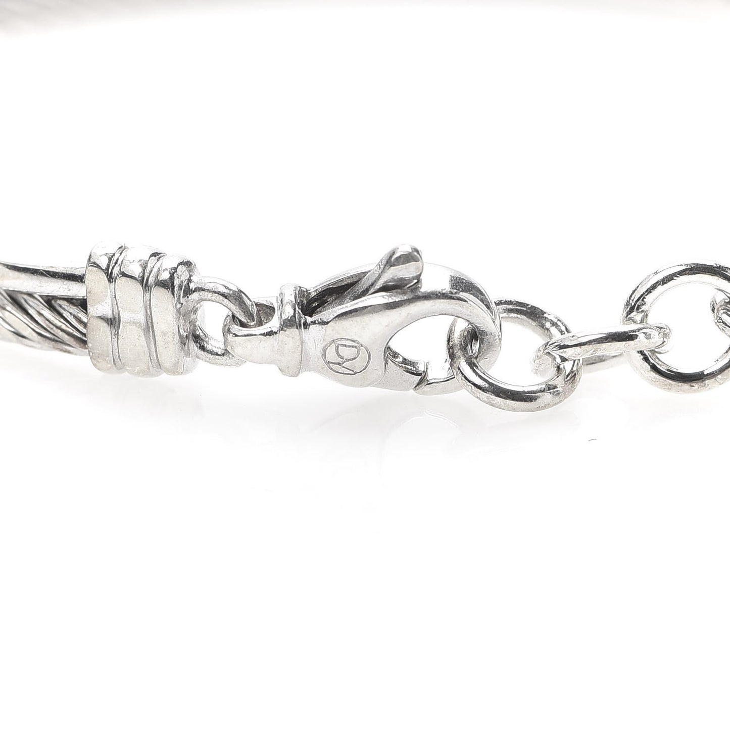 Sterling Silver Diamond 3mm Crossover Bracelet
