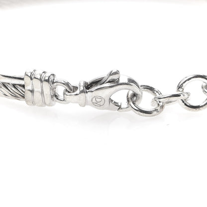 David Yurman Sterling Silver Diamond 3mm Crossover Bracelet 5 of 5