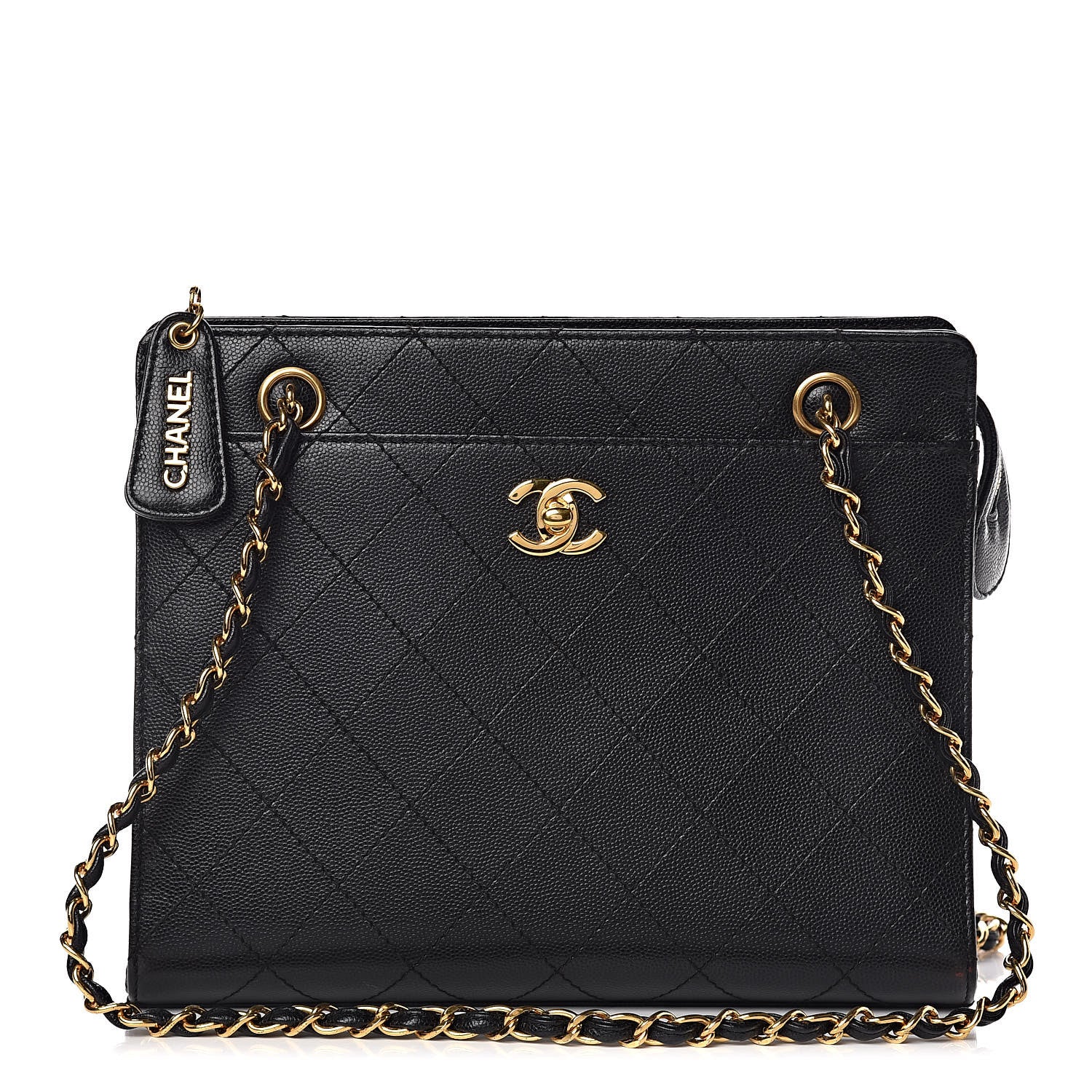 Chanel Caviar Diamond Stitched Shoulder Bag Black 1 of 12