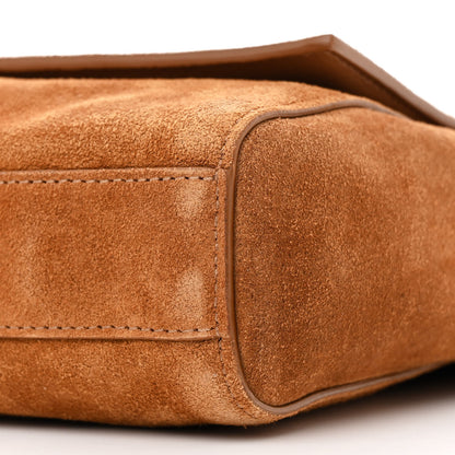 Saint Laurent Smooth Calfskin Suede Medium Reversible Monogram Kate Satchel Brick 10 of 11