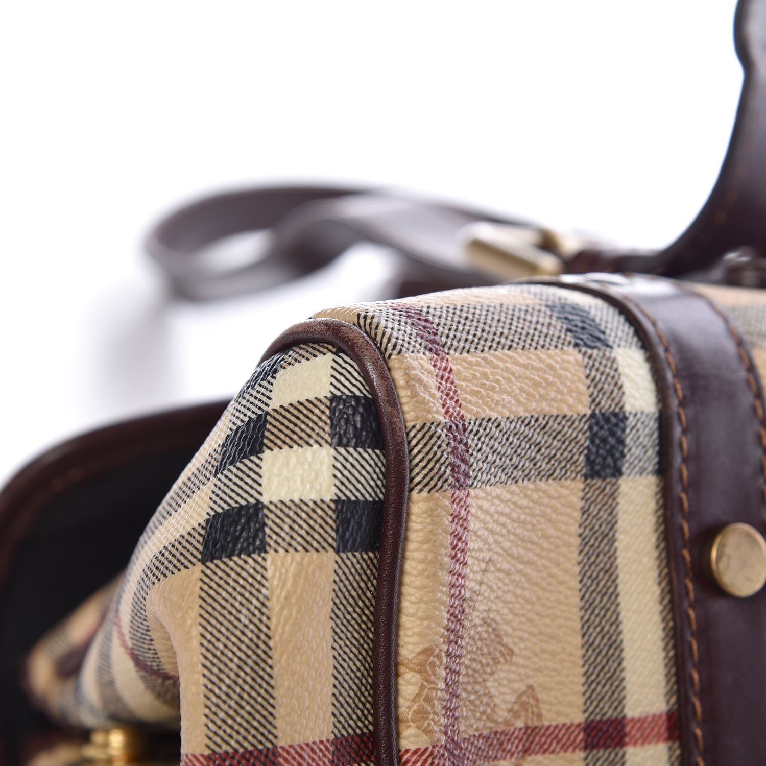 Burberry Haymarket Check Buckle Satchel 24 of 30