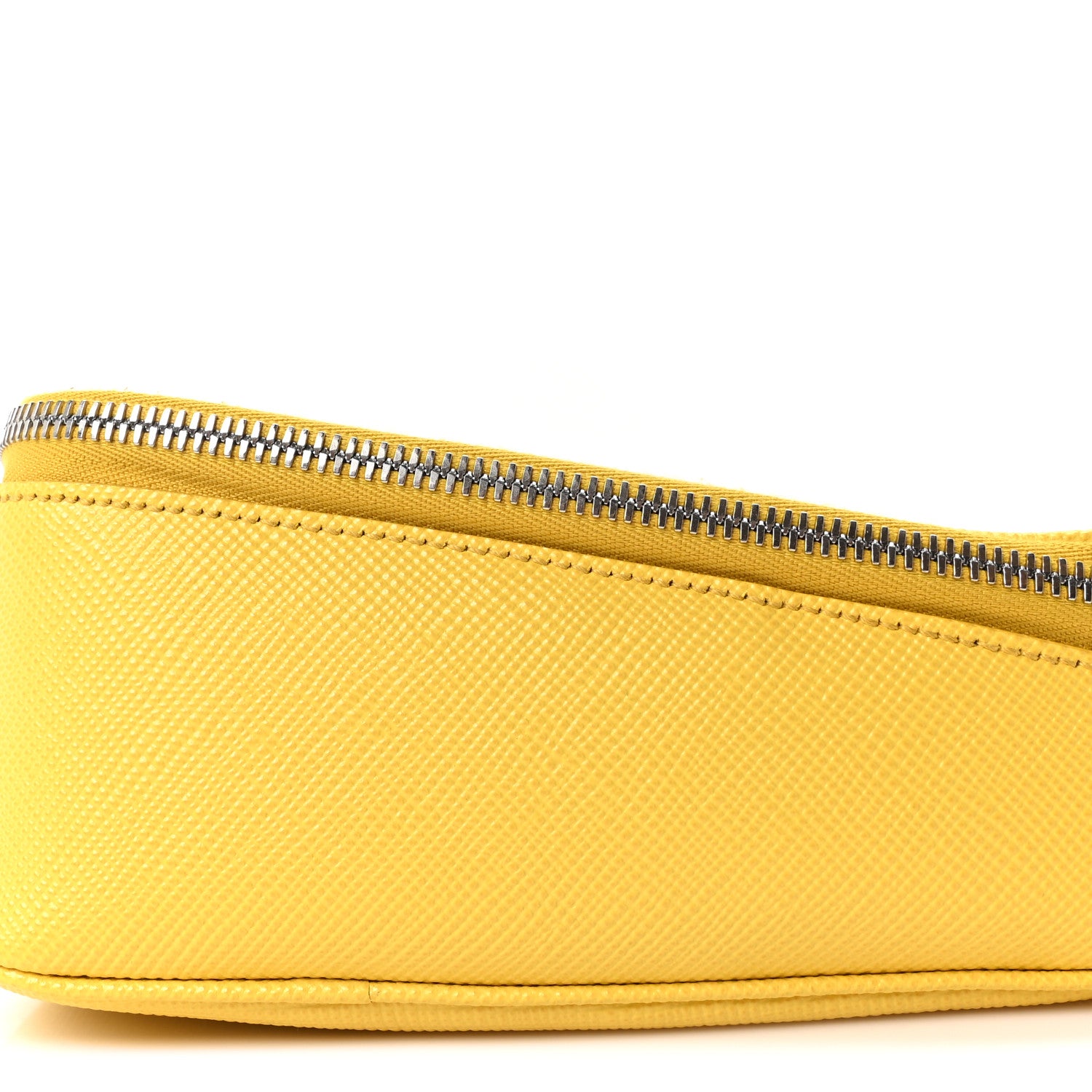 Prada Saffiano Triangle Shoulder Belt Bag Sunny Yellow 10 of 10