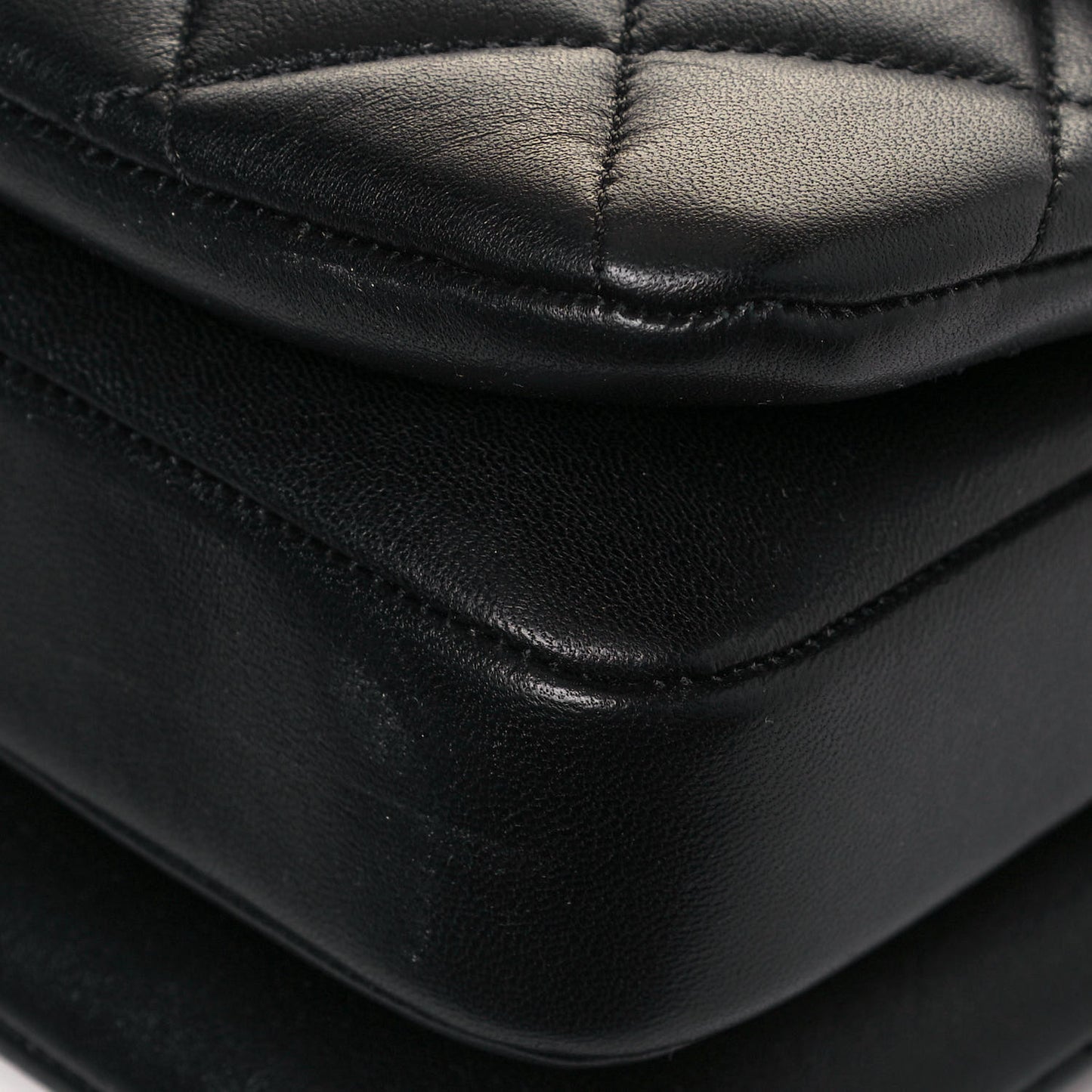 Lambskin Quilted Small Trendy CC Dual Handle Flap Bag Black