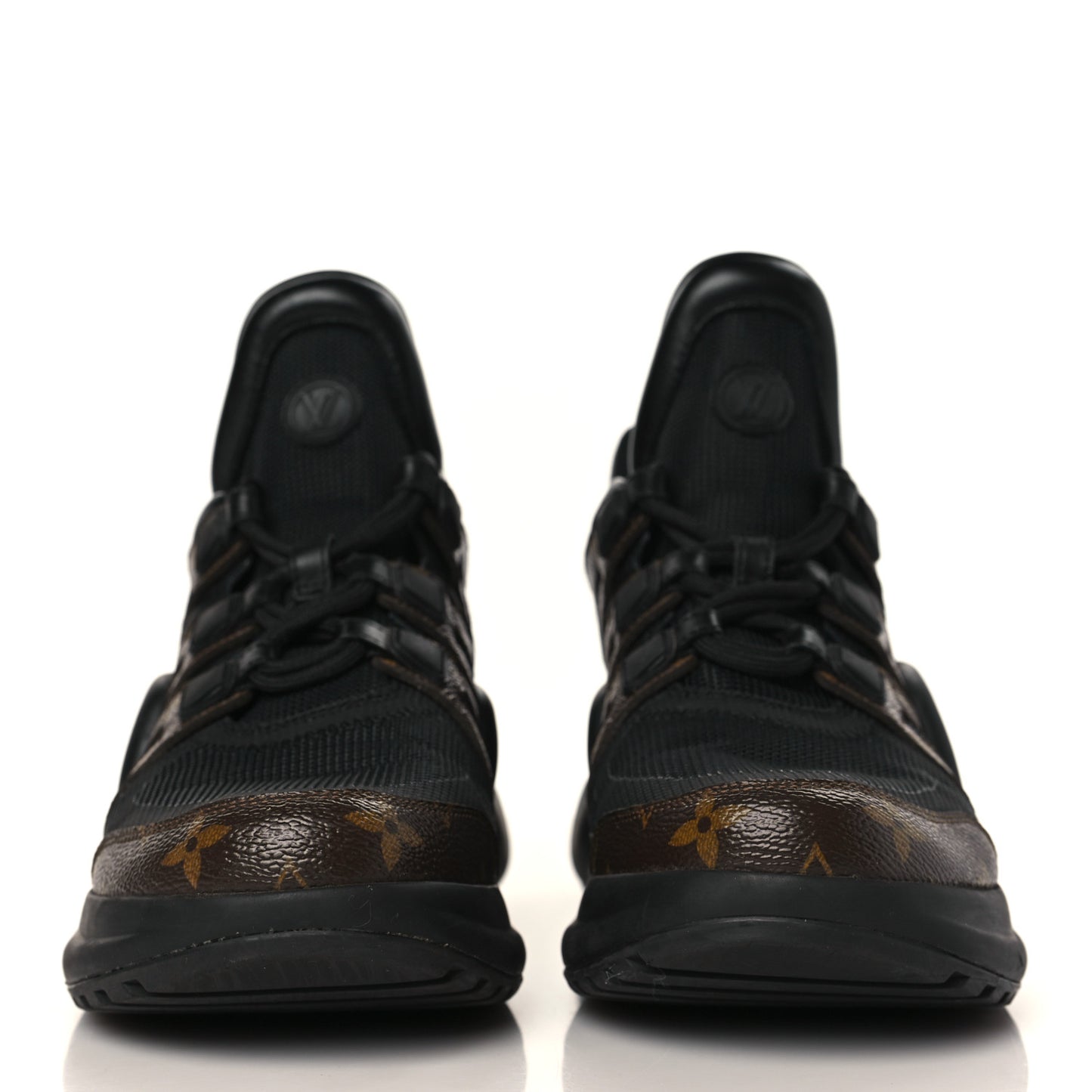 Calfskin Patent Monogram LV Archlight Sneakers 40 Black