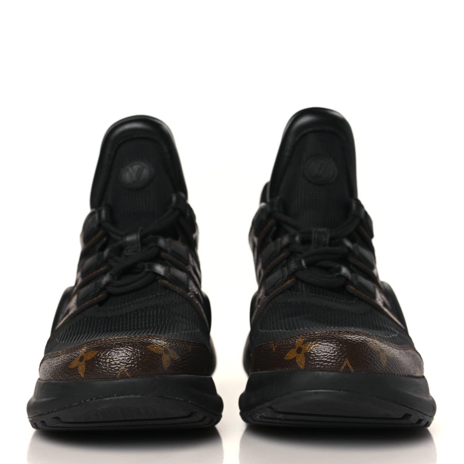 Louis Vuitton Calfskin Patent Monogram LV Archlight Sneakers 40 Black 2 of 8