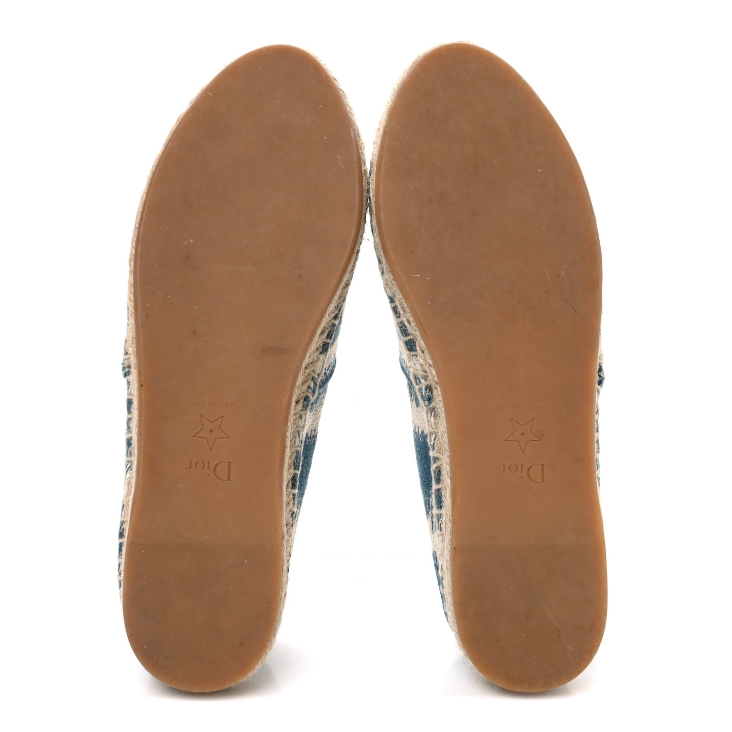 Cotton D-Stripes Embroidered Granville 15mm Espadrilles 35 Deep Ocean