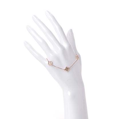 Van Cleef & Arpels 18K Rose Gold 6 Motifs Sweet Alhambra Bracelet 2 of 7