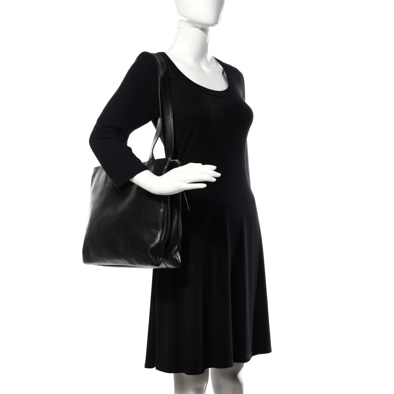 Chanel Caviar CC Tote Black 2 of 10