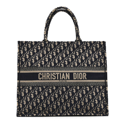 Christian Dior Oblique Large Book Tote Blue Multicolor 1 of 10