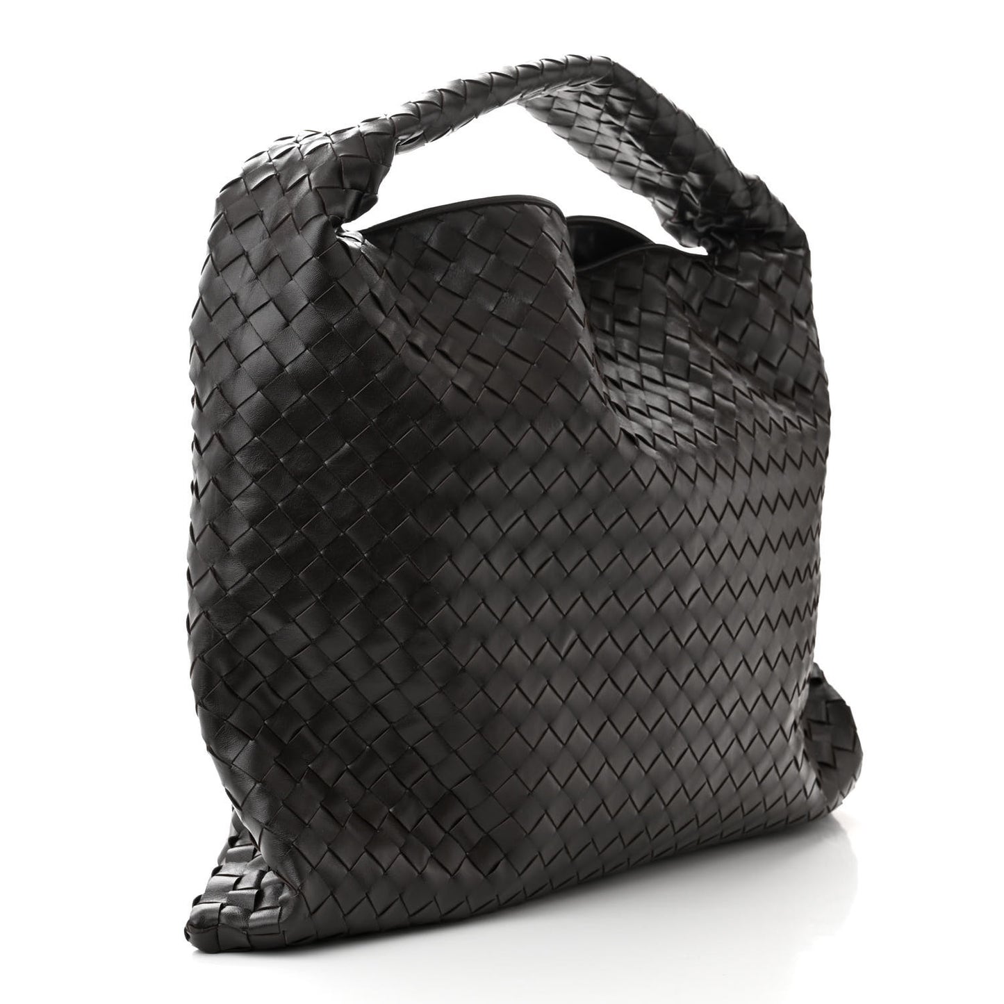 Calfskin Intrecciato Large Hop Ebano