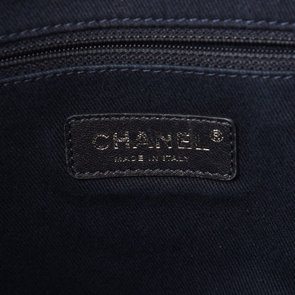 Chanel Woven Straw Raffia Large Deauville Backpack White Navy 6 of 13