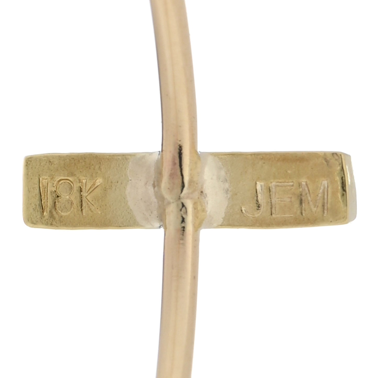18K Yellow Gold Bar Ring 54 6.75