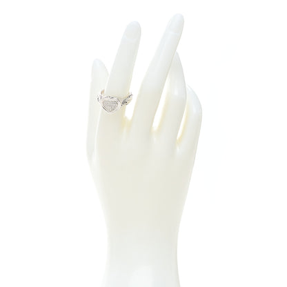 John Hardy Sterling Silver Diamond Kepang Pave Heart Ring 55 7.25 2 of 5