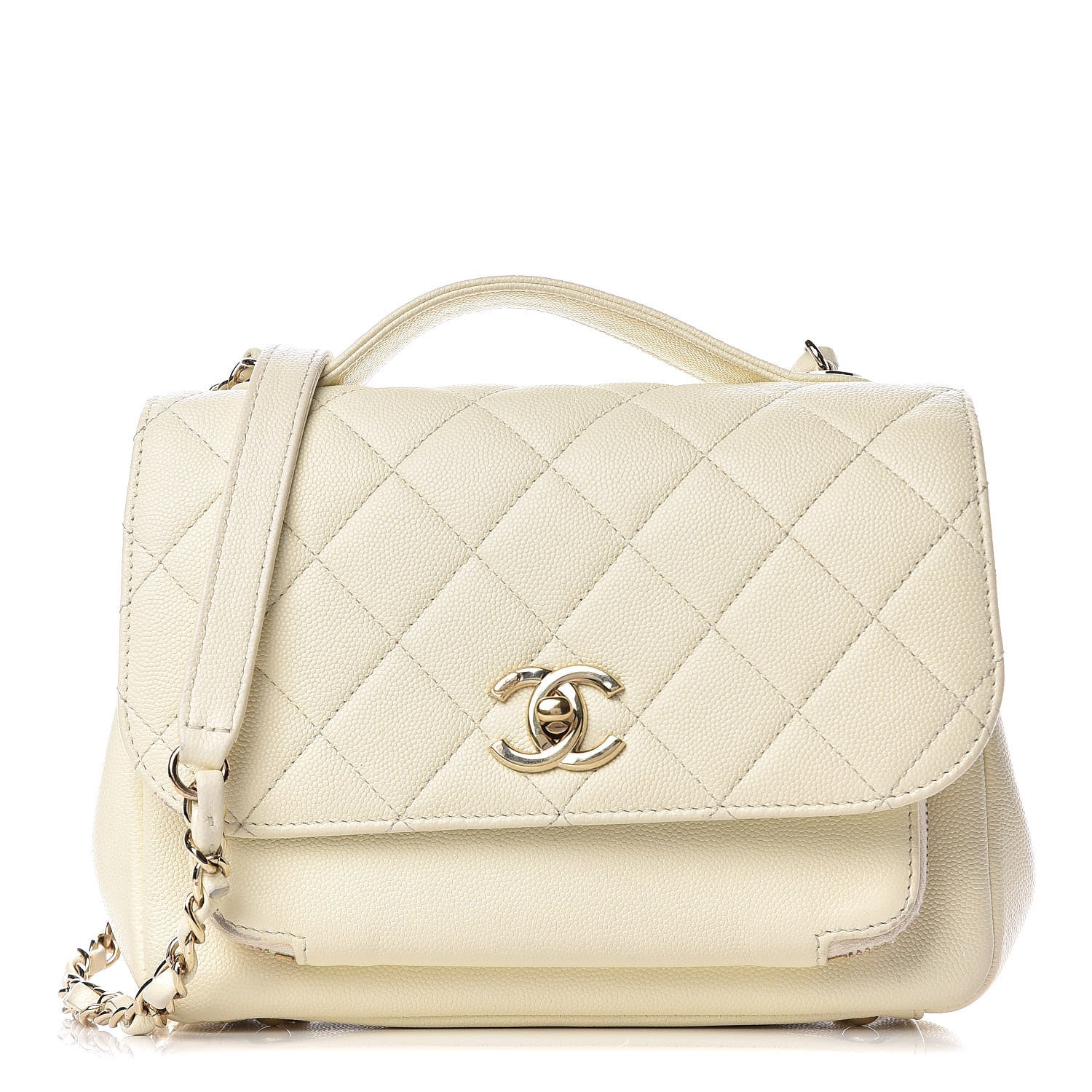 Chanel Caviar Quilted Medium Business Affinity Flap Ivory 1 of 16