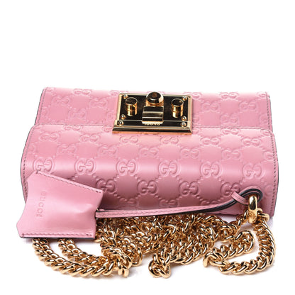 Gucci Guccissima Small Padlock Shoulder Bag Rose Baby Candy 10 of 12