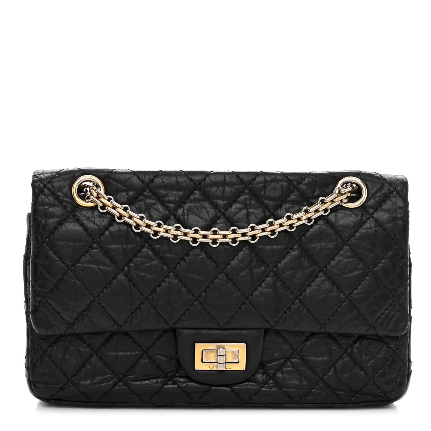 Chanel Aged Calfskin Quilted 2.55 Reissue 225 Flap Black 1 of 9