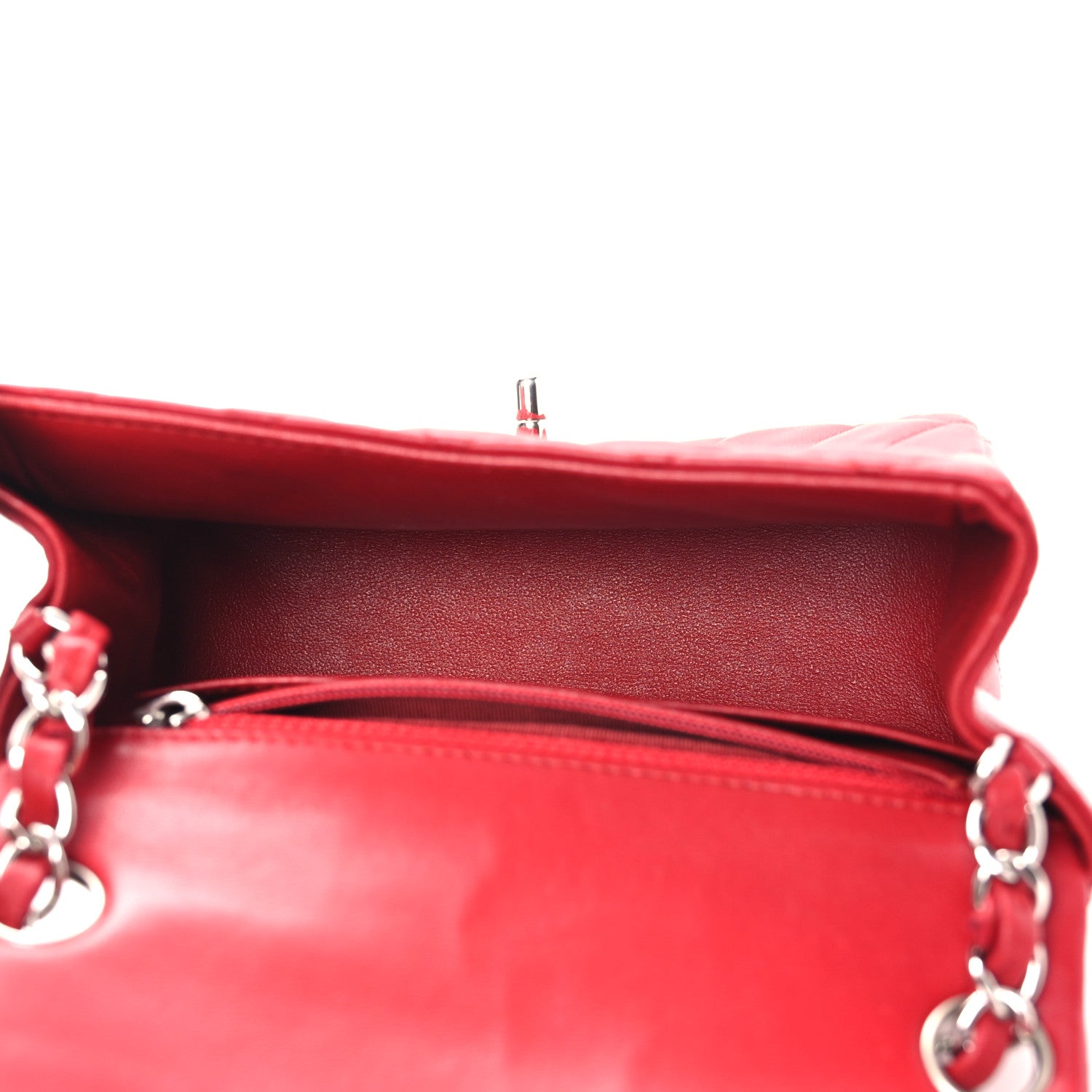 Chanel Lambskin Quilted Mini Square Flap Red 5 of 11