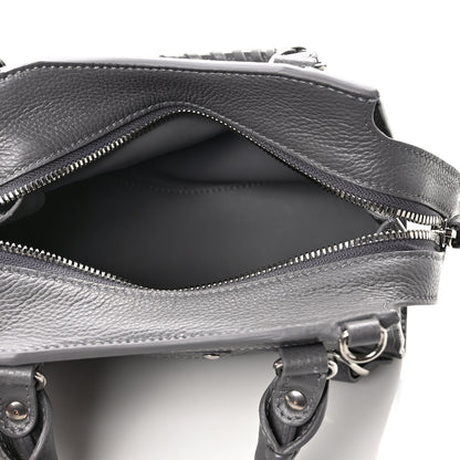 Balenciaga Grained Calfskin Neo Classic Silver Hardware Mini City Dark Grey 5 of 11