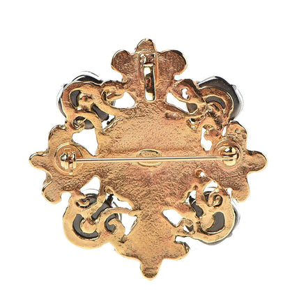 Chanel Crystal Pearl CC Brooch Gold Multicolor 3 of 4
