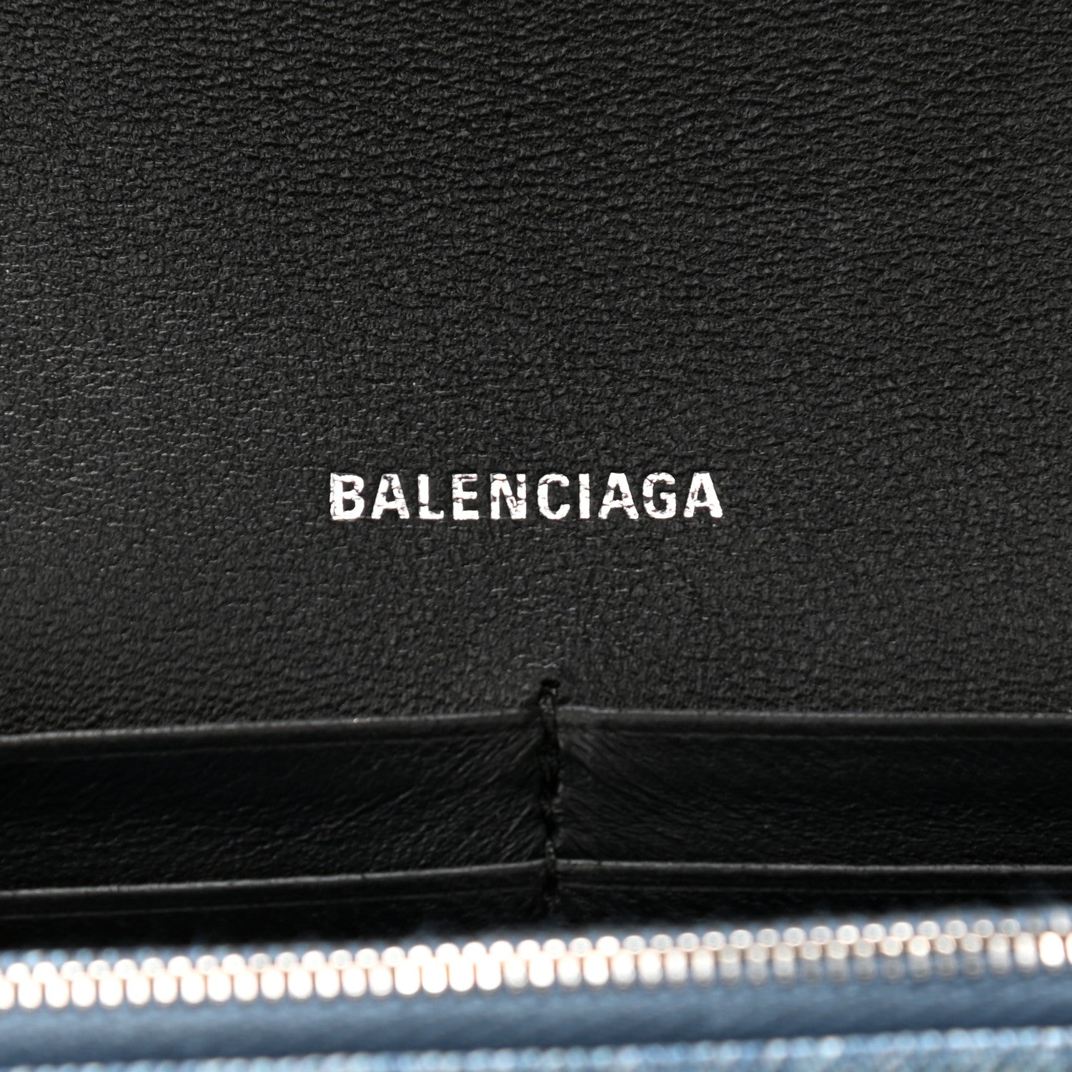 Balenciaga Nappa Denim Printed Hourglass Chain Bag Denim Blue 6 of 9