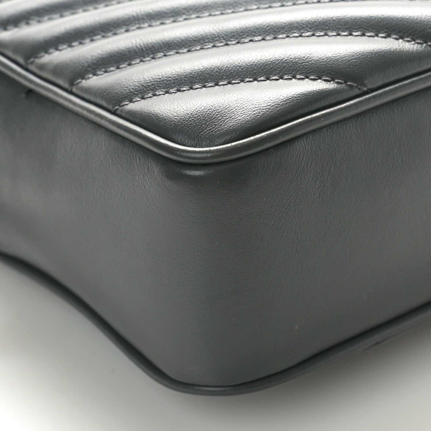 Saint Laurent Calfskin Matelasse Monogram Lou Camera Bag Storm 9 of 10