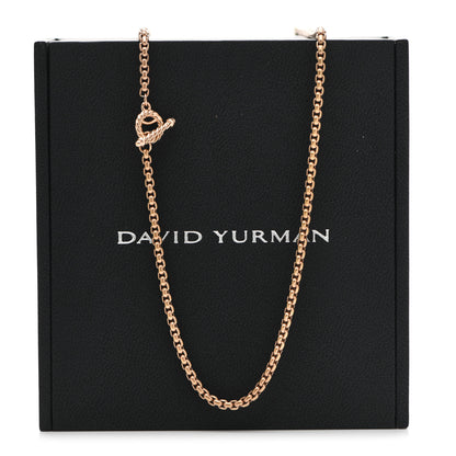 David Yurman Stainless Steel Acrylic 14K Rose Gold Bel Aire Chain Necklace Bronze 5 of 5