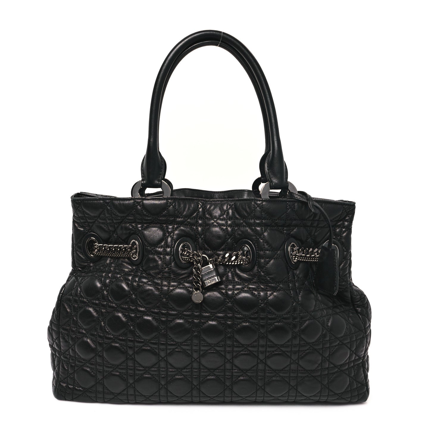 Lambskin Cannage Chri Chri Tote Black