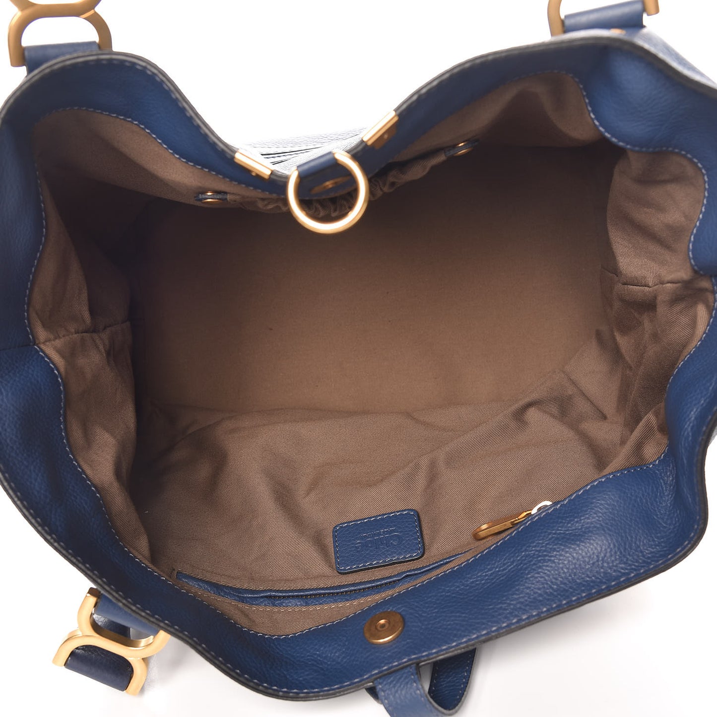 Calfskin Large New Marcie Tote Royal Navy