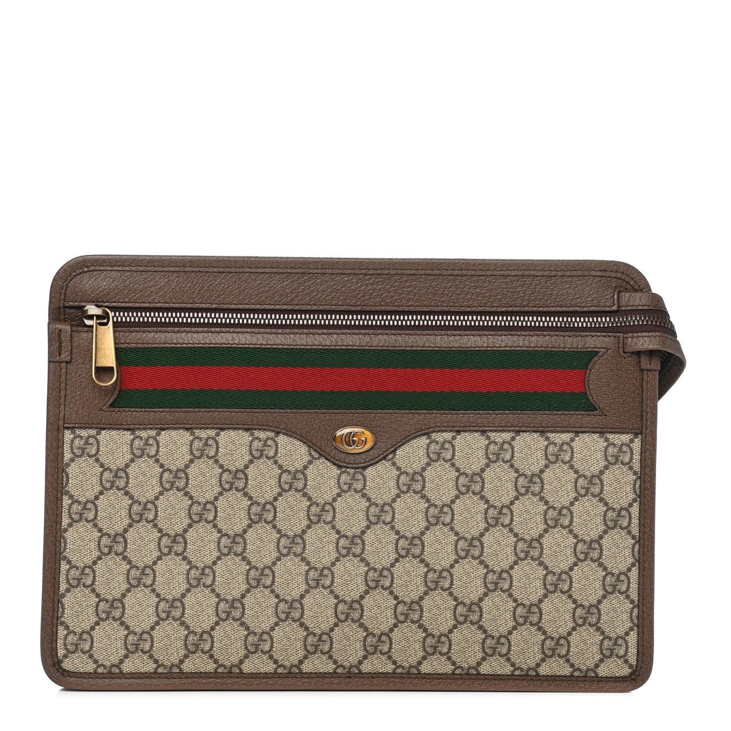 GG Supreme Monogram Web Small Ophidia Documents Holder Beige New Acero