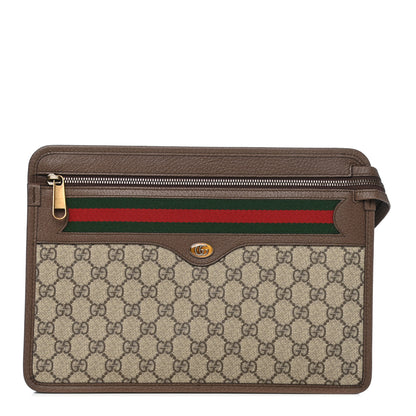 Gucci GG Supreme Monogram Web Small Ophidia Documents Holder Beige New Acero 1 of 7