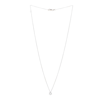 Roberto Coin 18K White Gold Diamond Tiny Treasures Star of David Pendant Necklace 3 of 4