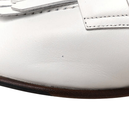 Hermes Calfskin Womens Royal Loafers 40 White 10 of 14