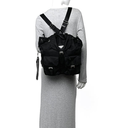 Prada Re-Nylon Saffiano Medium Backpack Black 2 of 10