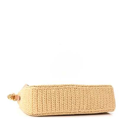 Prada Yarn Raffia Effect Crochet Re-Edition 2005 Shoulder Bag Naturale 4 of 11
