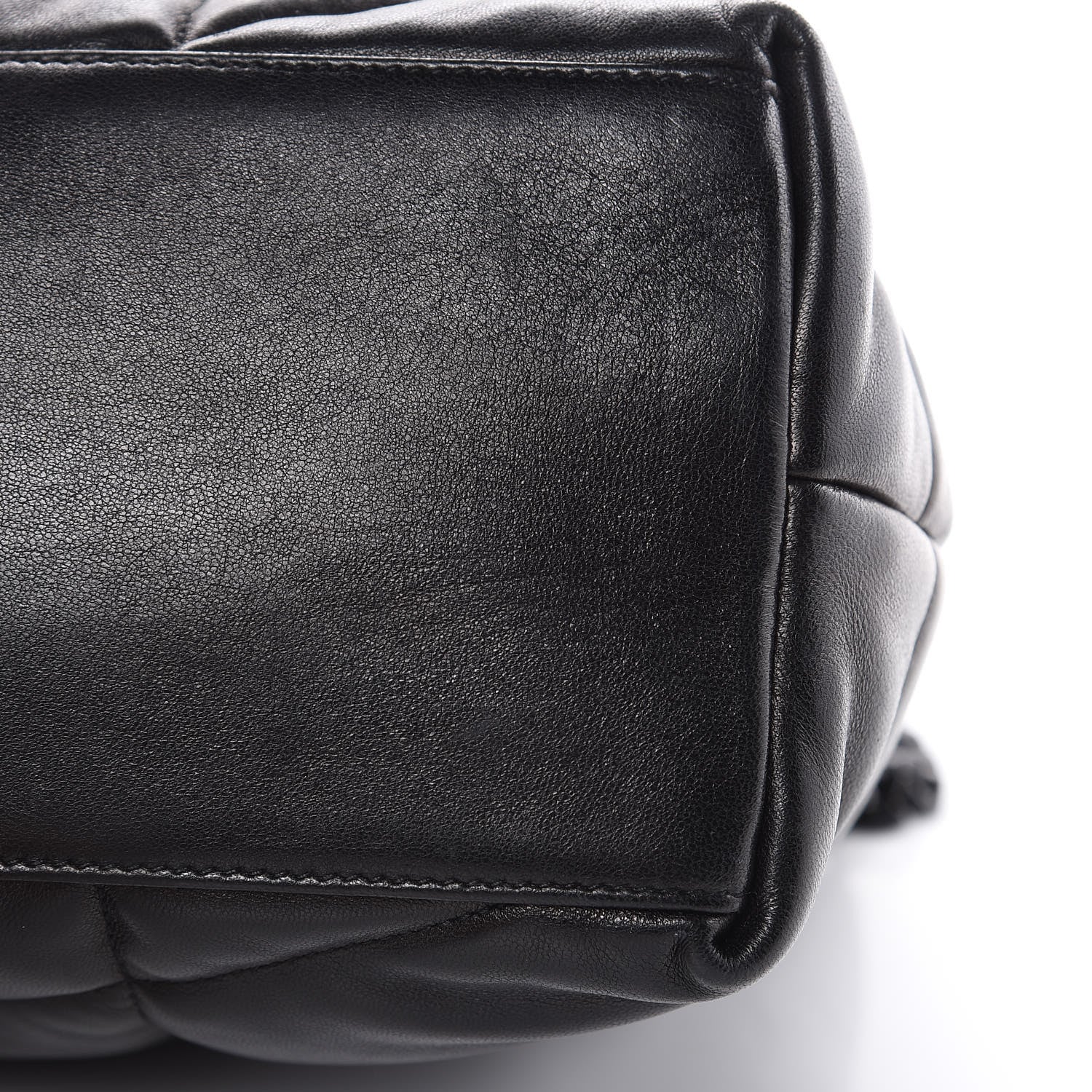 Saint Laurent Lambskin Quilted Medium Loulou Puffer Monogram Chain Satchel Black 13 of 17