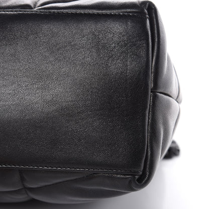 Saint Laurent Lambskin Quilted Medium Loulou Puffer Monogram Chain Satchel Black 13 of 17
