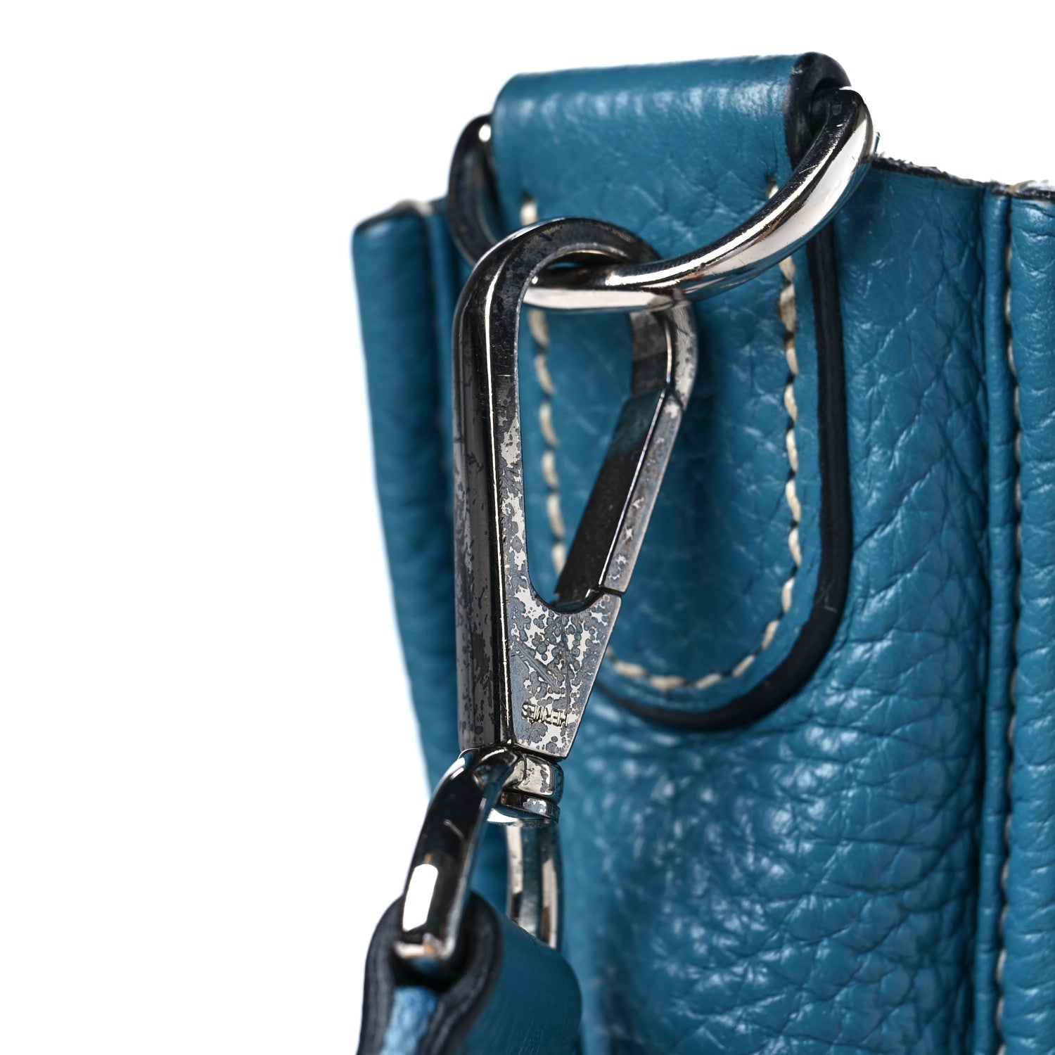 Hermes Taurillon Clemence Evelyne III GM Blue Jean 12 of 12
