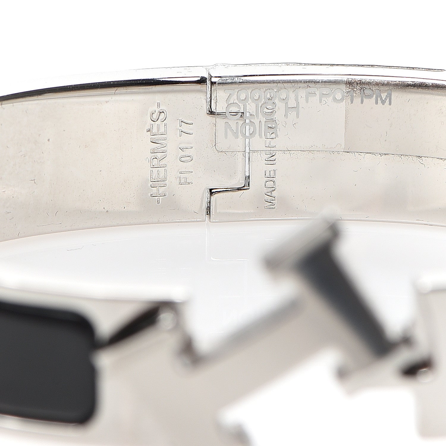 Hermes Enamel Narrow Clic Clac H Bracelet PM Black 4 of 4