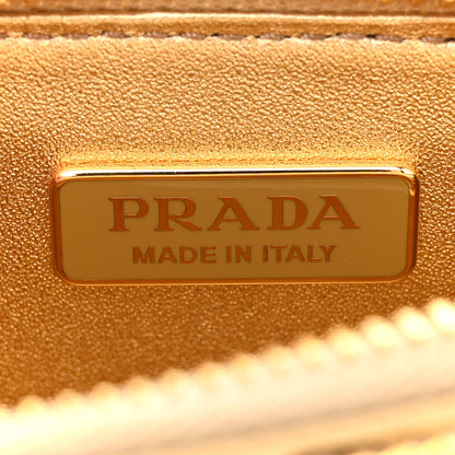 Prada Metallic Vitello Studded Mini Bag Platino 6 of 12